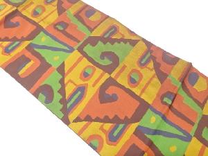 抽象模様織り出し名古屋帯